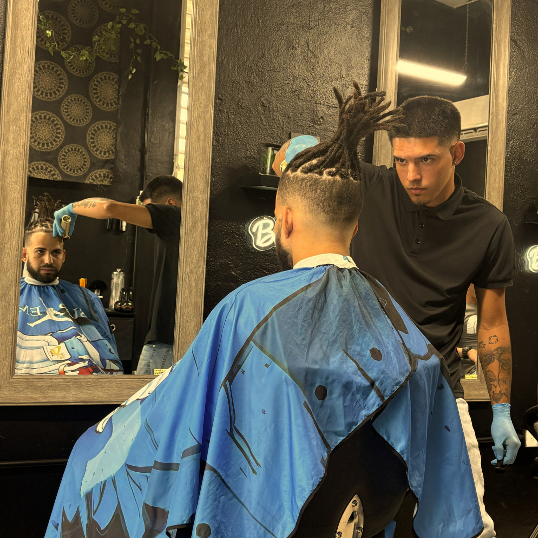 Fade with precision beard trim