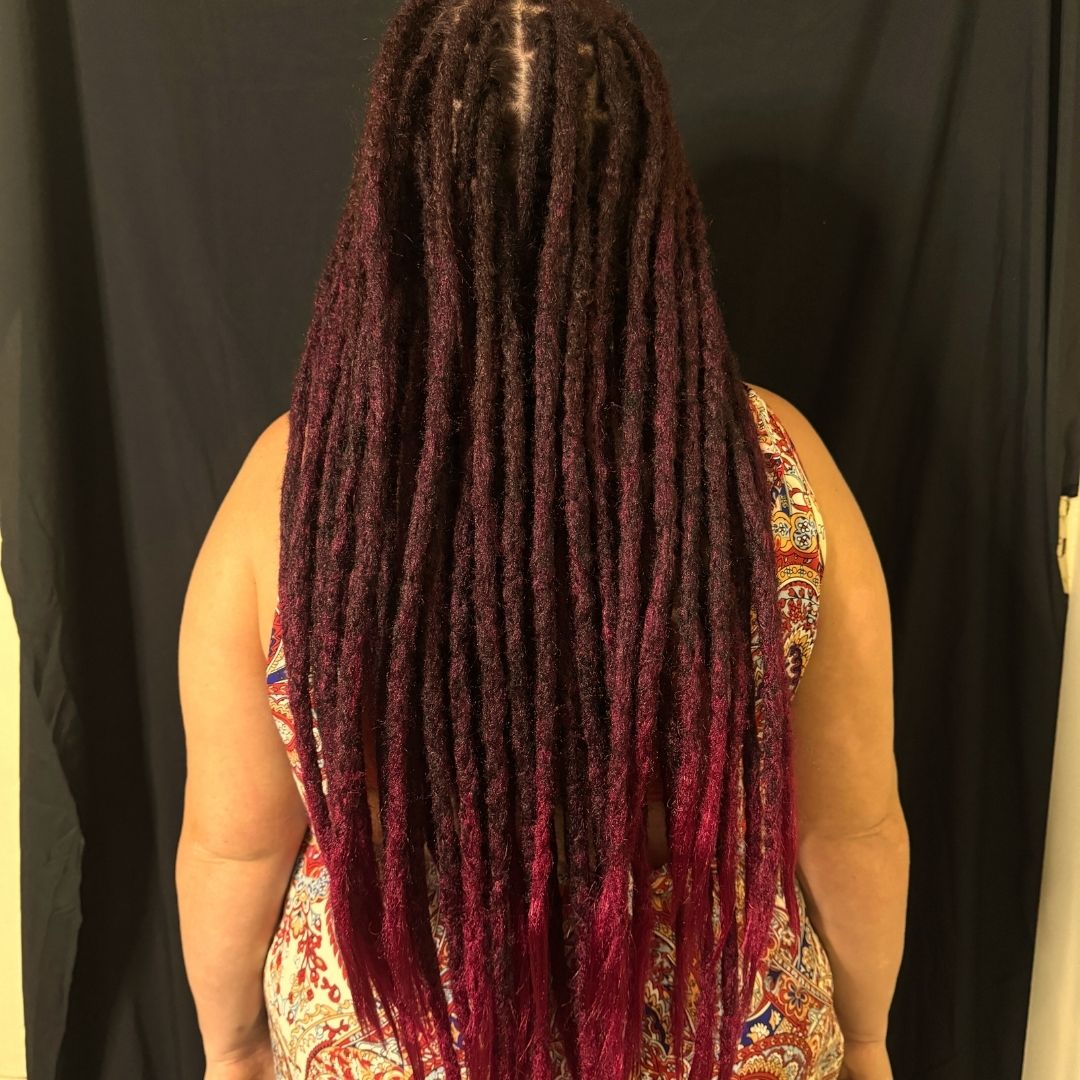 Full head of professional dreadlocks