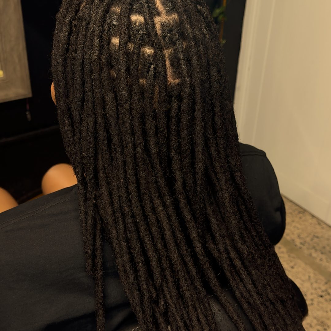 Full head of professional dreadlocks